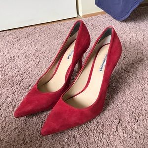 Red velvet Charles David stilettos